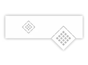 Asymetryczny ażur okienny z rombem do wszycia w nowoczesny panel