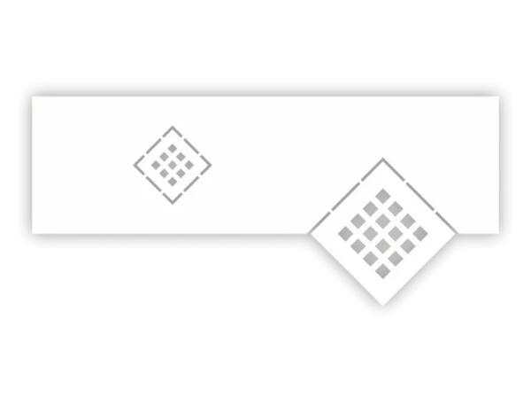 Asymetryczny ażur okienny z rombem do wszycia w nowoczesny panel