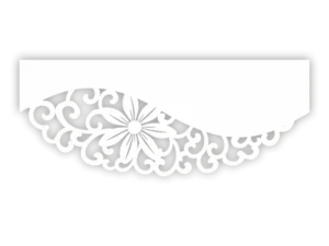 Kwiatowy ażur okienny Arabella z ornamentowymi zawijasami do panelu