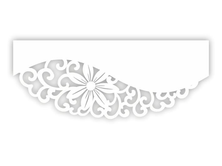 Kwiatowy ażur okienny Arabella z ornamentowymi zawijasami do panelu