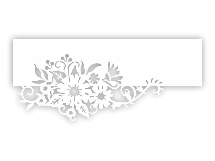 Kwiatowy ażur okienny Bukiet do wszycia w panel, ekran lub firanę
