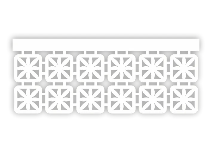 Ażur okienny Kwadraty z geometrycznym układem kwadratów do panelu i ekranu