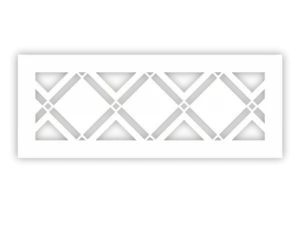 Geometryczna wstawka ażurowa z rombami i przecinającymi się liniami do panelu