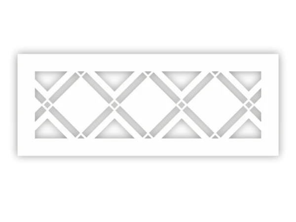 Geometryczna wstawka ażurowa z rombami i przecinającymi się liniami do panelu
