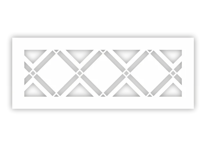 Geometryczna wstawka ażurowa z rombami i przecinającymi się liniami do panelu