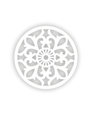 Okrągła zawieszka ażurowa Mandala z dekoracyjnym kwiatowo-ornamentowym wzorem