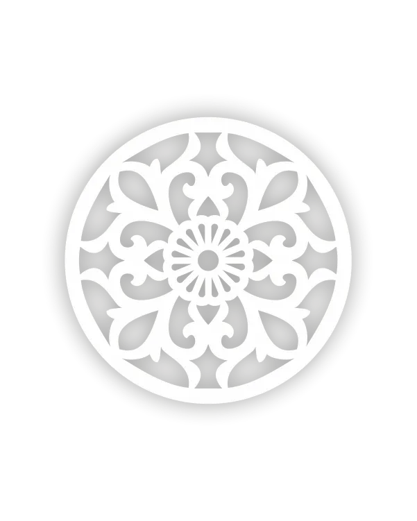 Okrągła zawieszka ażurowa Mandala z dekoracyjnym kwiatowo-ornamentowym wzorem